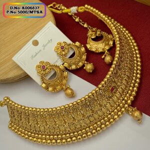 Joypuri Gold Plated Premium Quality Choker Set Code: A006837
