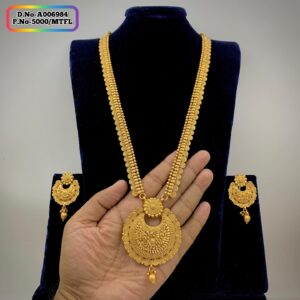 Joypuri Gold Plated Premium Quality Long Sita Set Code: A006984