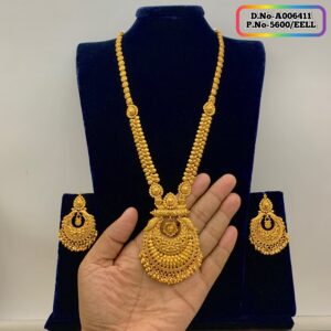 Joypuri Gold Plated Premium Quality Long Sita Set Code: A006411