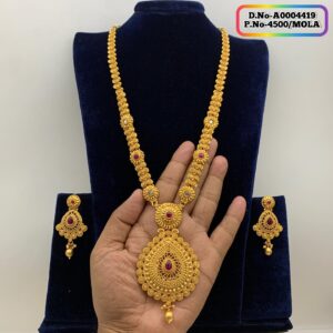 Joypuri Gold Plated Premium Quality Long Sita Set Code: A004419