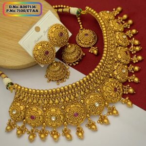 Joypuri Gold Plated Premium Quality Choker Set Code: A007136