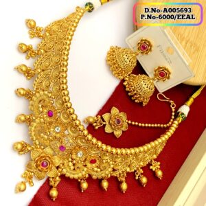 Joypuri Gold Plated Premium Quality Choker Set Code: A005693