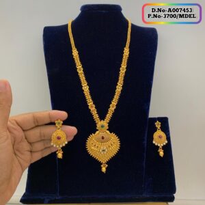 Joypuri Gold Plated Premium Quality Long Sita Set Code: A007453