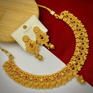 Joypuri Gold Plated Premium Quality Necklace Set Code: A003027
