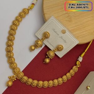 Joypuri Gold Plated Premium Quality Necklace Set Code: A007677