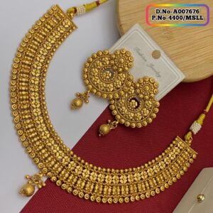 Joypuri Gold Plated Premium Quality Necklace Set Code: A007676