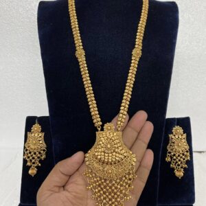 Joypuri Gold Plated Premium Quality Long Sita Set Code: A001130